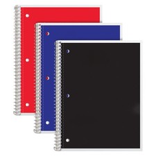 Spiral Notebooks 3 Subject, 3 Pack College Ruled, 120 Sheets, Multicolor