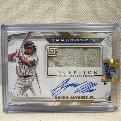 2025 TOPPS INCEPTION NACHO ALVAREZ JR FIRST MILESTONES RELIC AUTO ROOKIE RC /99
