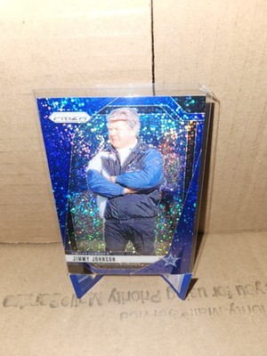 2024 Panini Prizm - Jimmy Johnson #82 Blue Sparkle Prizm /96
