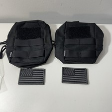 2 Tactical Compact MollePouch of Double Layer Design, Water  EMT-Hiking Black