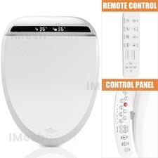 Elongated Smart Toilet Seat Electric Bidet Heated Seat Air Dryer  Night Light