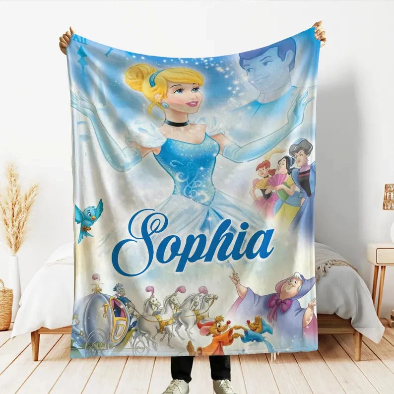 Personalized Coquette Princess Cinde Fleece Blanket
