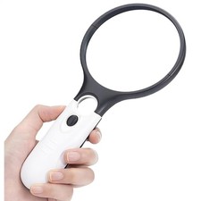 Smart LED Magnifier With Built-in Light Handheld Large Magnifying Glass