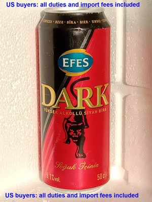 Empty Beer Can EFES DARK 500 ml. Türkiye 2013 Top Open