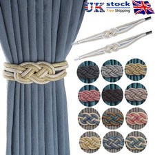 2PCS Strong Magnetic Curtain Tie Backs Buckle Clips Holdbacks Curtain Tie Rope T