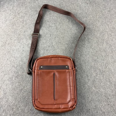 Wittchen Leder Umhängetasche Braun Messenger Schulter Reise Organizer