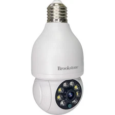 Brookstone BR-CM-WF-003-WT Wi-Fi 2MP Pan/Tilt E26 Bulb Camera