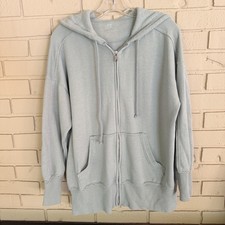 Aerie Oversized Zip-Up Hoodie Sweatshirt Gray Size XS Lounge Comfy Athleisure