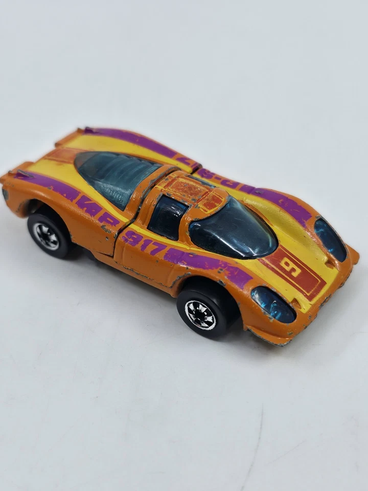 Hot Wheels Porsche 917 Blackwall fondo negro P-917 1969 Hong Kong vintage Foto 2 de 4