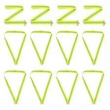 12 Pcs Award Neck Ribbons with Snap Clip Medal Lanyards, Yellow-Blue