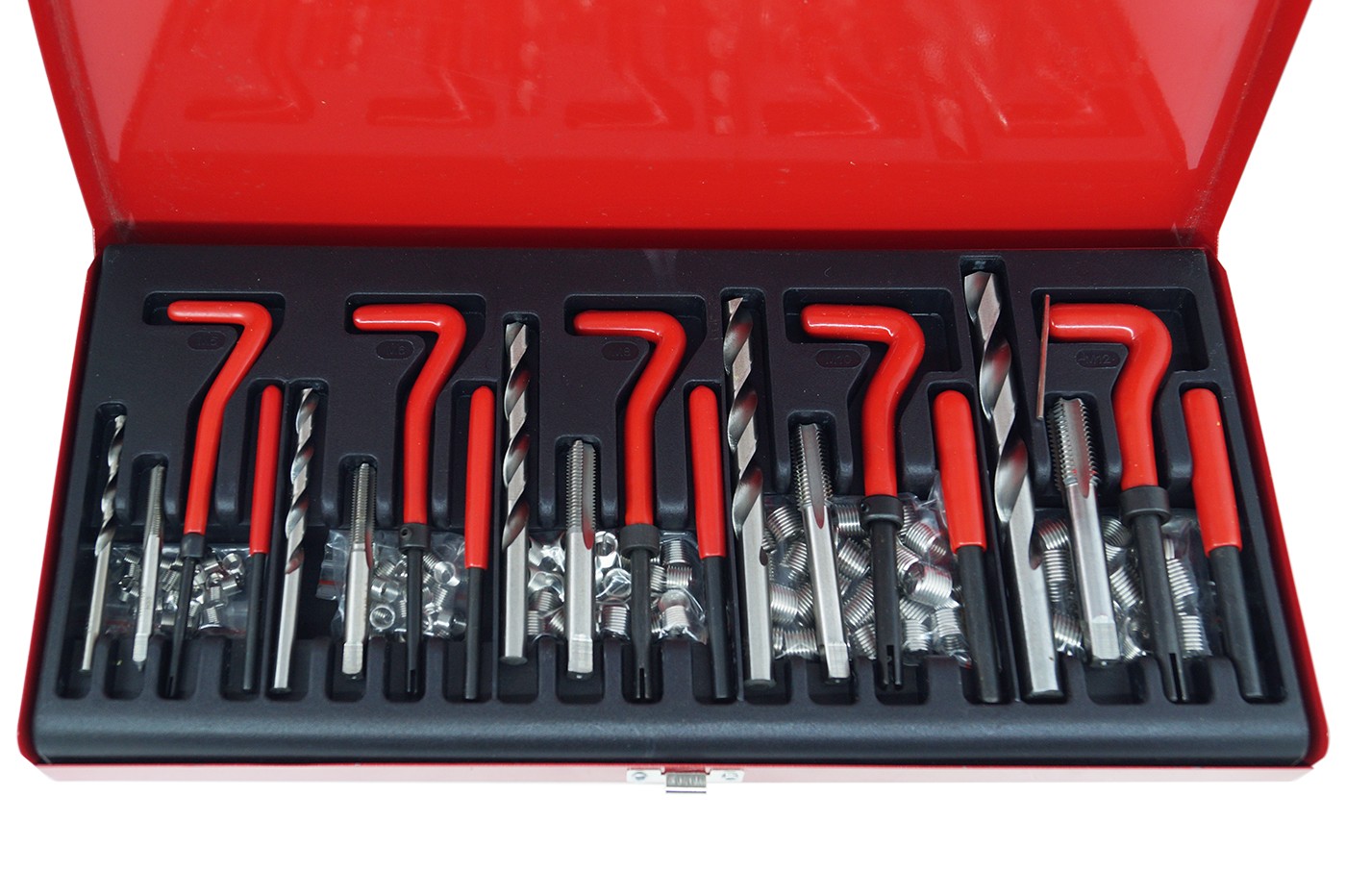Kit Riparazione Filetti Elicoidi 131pz Maschio Inserti Ripristina Filettatura