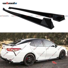 Glossy Black TRD Side Skirt Extension Splitter For Toyota Camry SE XSE 2018-2024