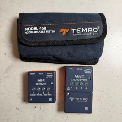 TEMPO 468-G Modular Cable Tester Kit 468T Transmitter & 468R Receive