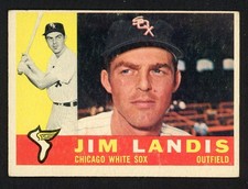 1960 Topps JIM LANDIS White Sox HIGH NUMBER #550 VG/EX+ Condition