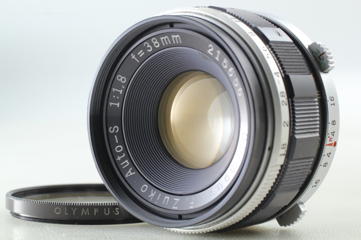 【美品】OLYMPUS F.Zuiko Auto-S 38mm f1.8 Near MINT] Olympus F.Zuiko Auto-S 38mm f/1.8 MF Lens for Pen F FT