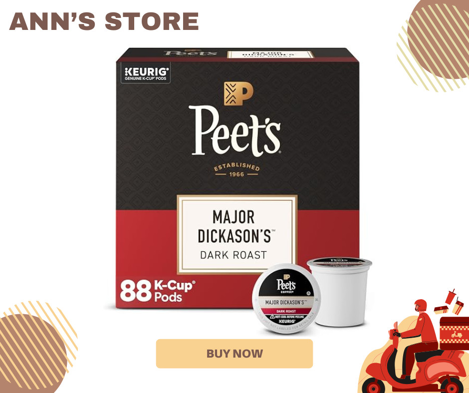PEET'S COFFEE Major Dickason's Blend Coffee K-Cup Coffee Pods, 88ct