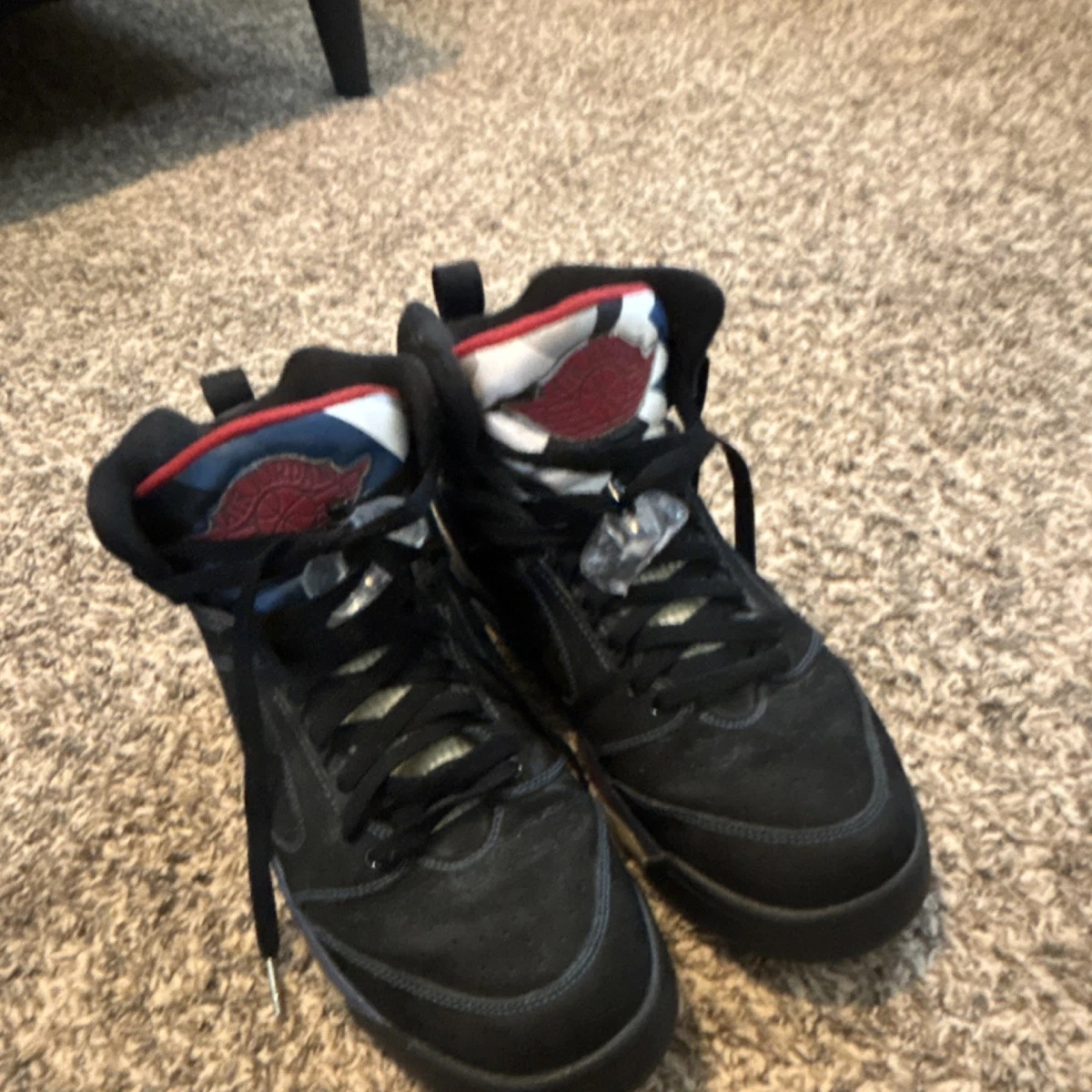 RARE 364806 062 AIR JORDAN SIXTY PLUS black/varsity red-french blue  MEN Size 10 Jordan Sixty Plus Black Varsity Red French Blue | eBay main image 4