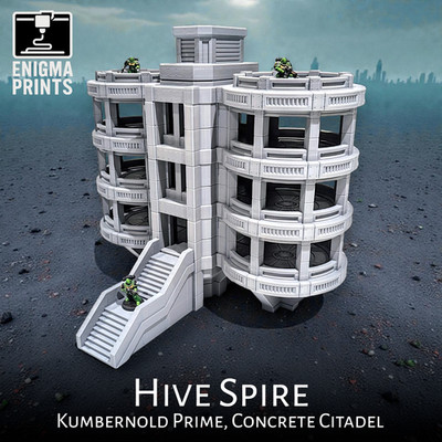 Hive Spire - 28mm 3D Printed Imperial Sci-Fi Tabletop Wargaming Terrain
