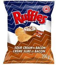 12 Bags of Ruffles Sour Cream & Bacon Flavored Potato Chips 7.05 oz Each