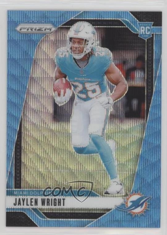 2024 Panini Prizm Rookies Blue Wave Prizm 87/230 Jaylen Wright #348 1l89