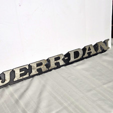 Jerr-dan Metal Emblem 26.5 Tow Truck Carrier Rollback Bed Nameplate Badge Oem