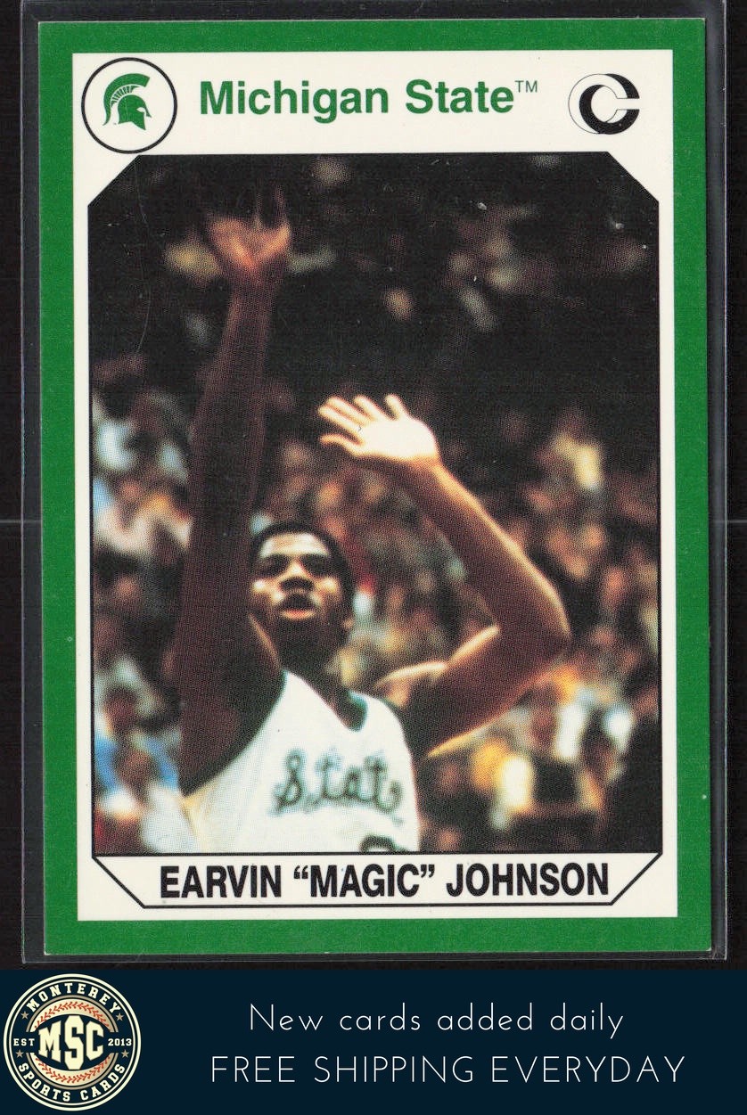 Magic Johnson 1990 Collegiate Collection Michigan State Spartans Promos #4 Black