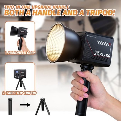 Professional Studio Video Fill Light 60W COB Photography Lighting 2500K-6500K US