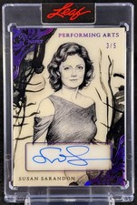 Susan Sarandon 2025 Leaf Red Carpet Collection Encased Auto Card # /5