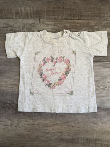 Vintage 90s Baby Guess Toddler  Floral Shirt Size Small Made In USA
