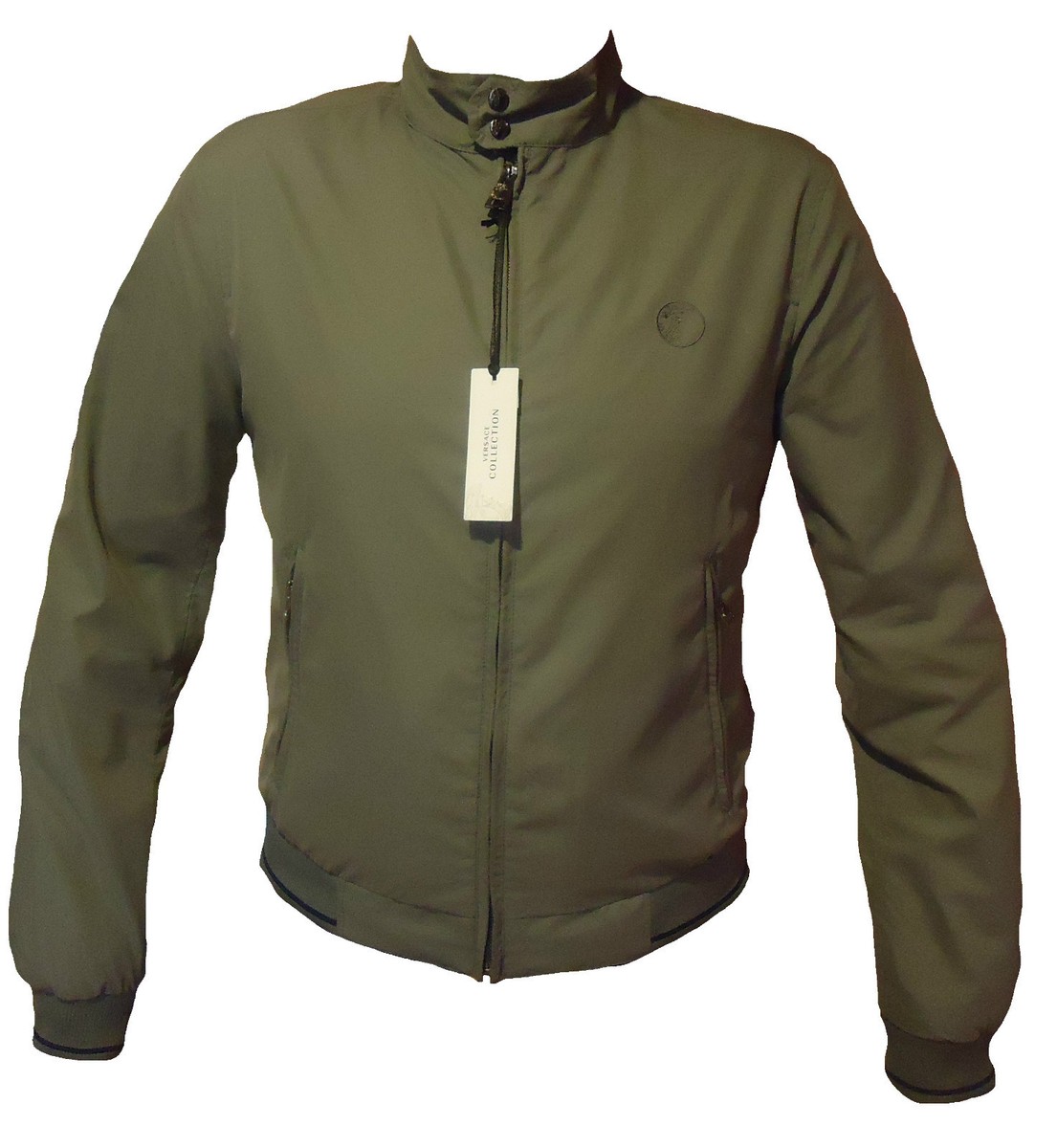 NWT Versace Collection Logo Lightweight Golf Jacket in Silver 