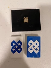 Vintage Brown & Bigelow Playing Cards White Blue Made In USA 2 Pack 1 Sealed EUC