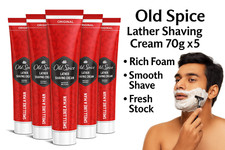 Old Spice Lather Shaving Cream 70g x 5 Rich Foam Smooth Shave Fresh Stock