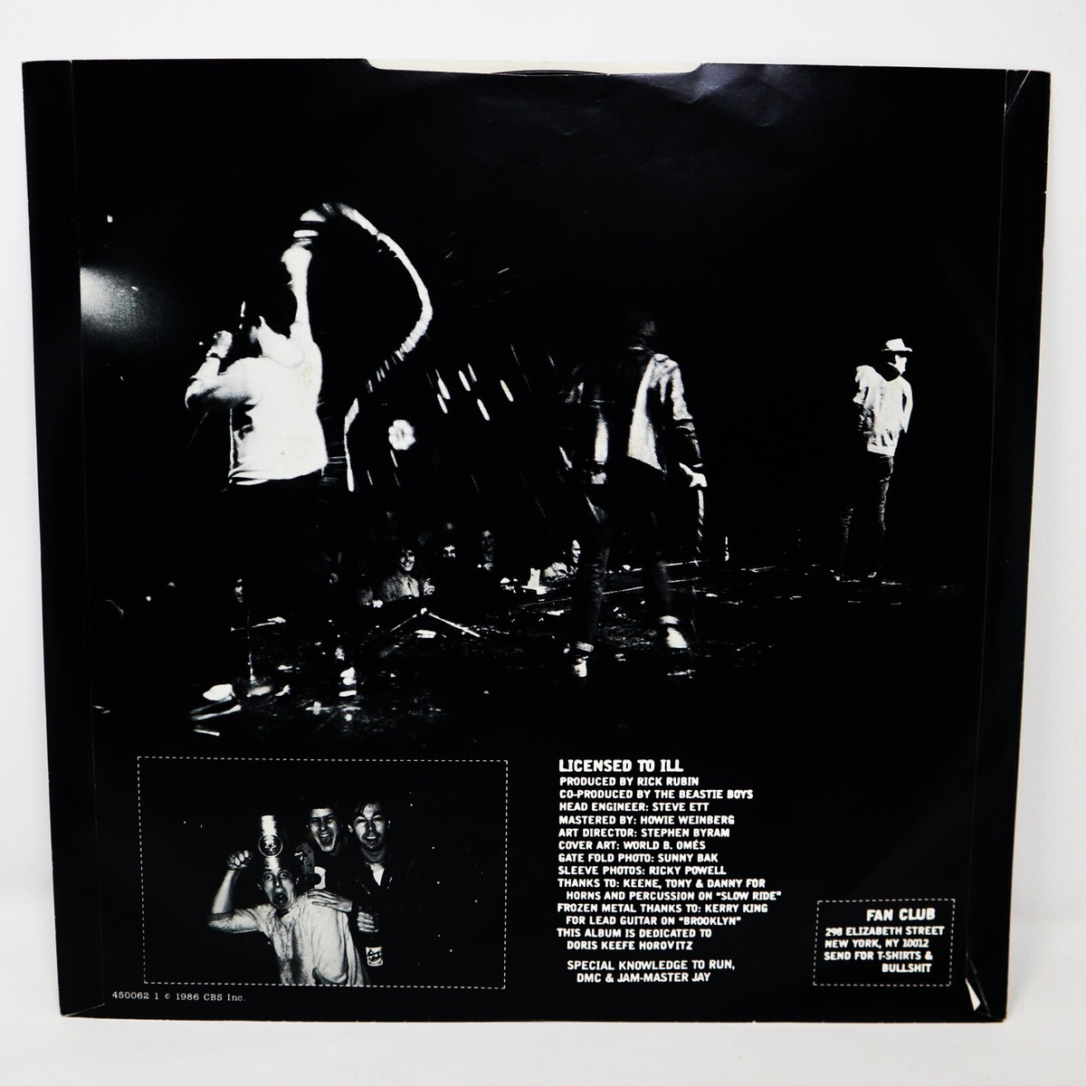 VINTAGE 1986 DEF JAM RECORDINGS BEASTIE BOYS - LICENSED TO