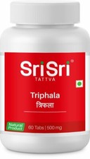 Sri Sri Ayurveda HERBAL 500Mg Triphala - 60 Tablets PACK OF 5 Free Shipping