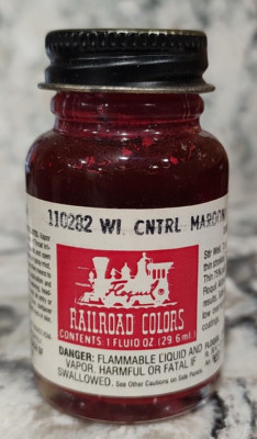 FLOQUIL RAILROAD COLORS MODEL PAINT - 1oz 1 OUNCE - WISCONSIN CENTRAL MAROON GLS