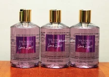 Victoria's Secret LOVE SPELL 10 ozs Refreshing Body Wash Shower x 3