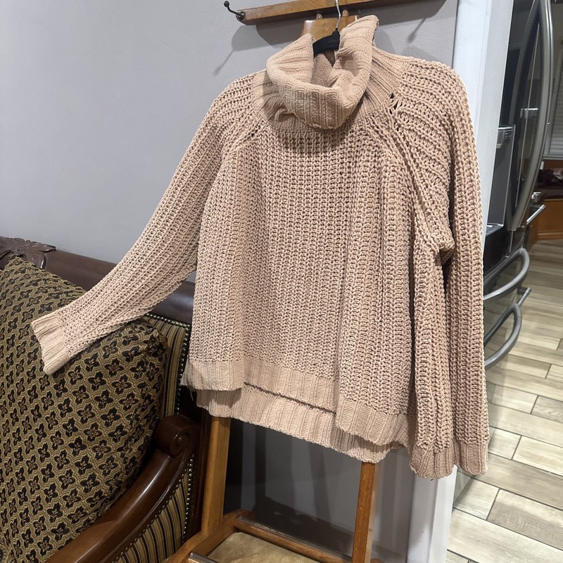 POL Chunky Knit Sweater Sz M Oversized  Peachy Pink