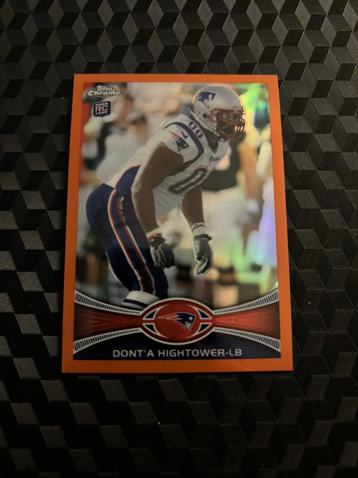 2012 Topps Chrome #219 Dont'a Hightower Orange Refractor LIGHT SCRATCHES