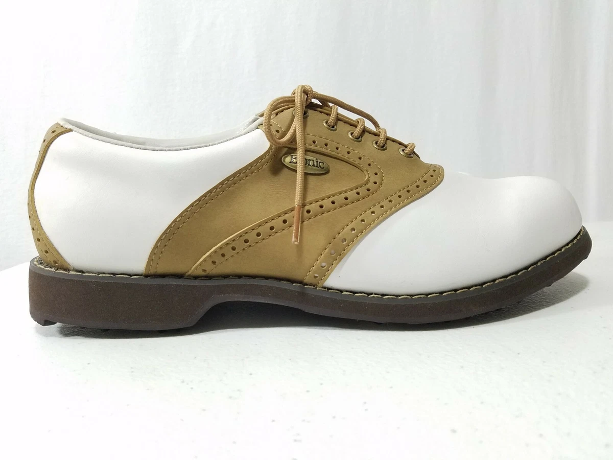 Etonic Golf Shoes Mens 8.5 White Lites 7920 Wingtip Brogue Spiked  Athletic Etonic Golf Difference 2.0 Spikeless Shoes | RockBottomGolf.com main image 4