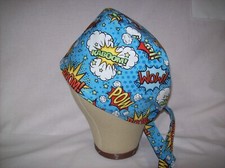 Men/Women Surgical Scrub Cap Lined Comic Words Large Words Very Cool 100 Cotton