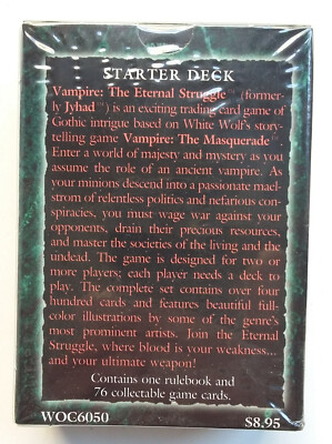 Vampire The Eternal Struggle Deckmaster Starter Deck gioco di