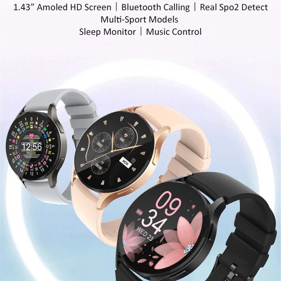 Pink Smart Watch Women Ladies Smartwatch Fitness Tracker Pedometer Sleep Monitor - Image 2 of 4