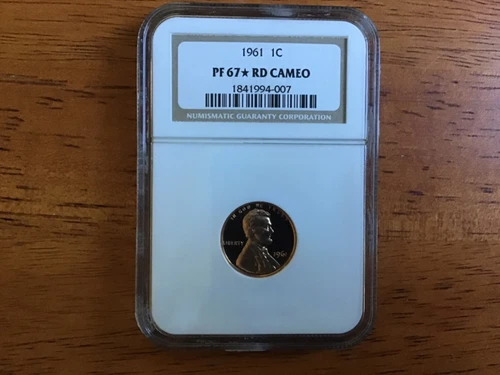 1961 P NGC PF67 RD CAMEO RED PROOF LINCOLN MEMORIAL PENNY 1C ONE CENT PORT LB