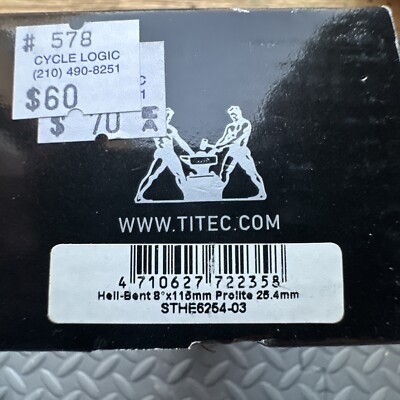 Potence Titec Hell Bent 8° X 110 Mm - Noire - Pour VTT - Neuve
