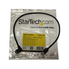 StarTech 0.5m (1.5ft) Slim Micro USB 3.0 Cable - Left-Angle Micro-USB