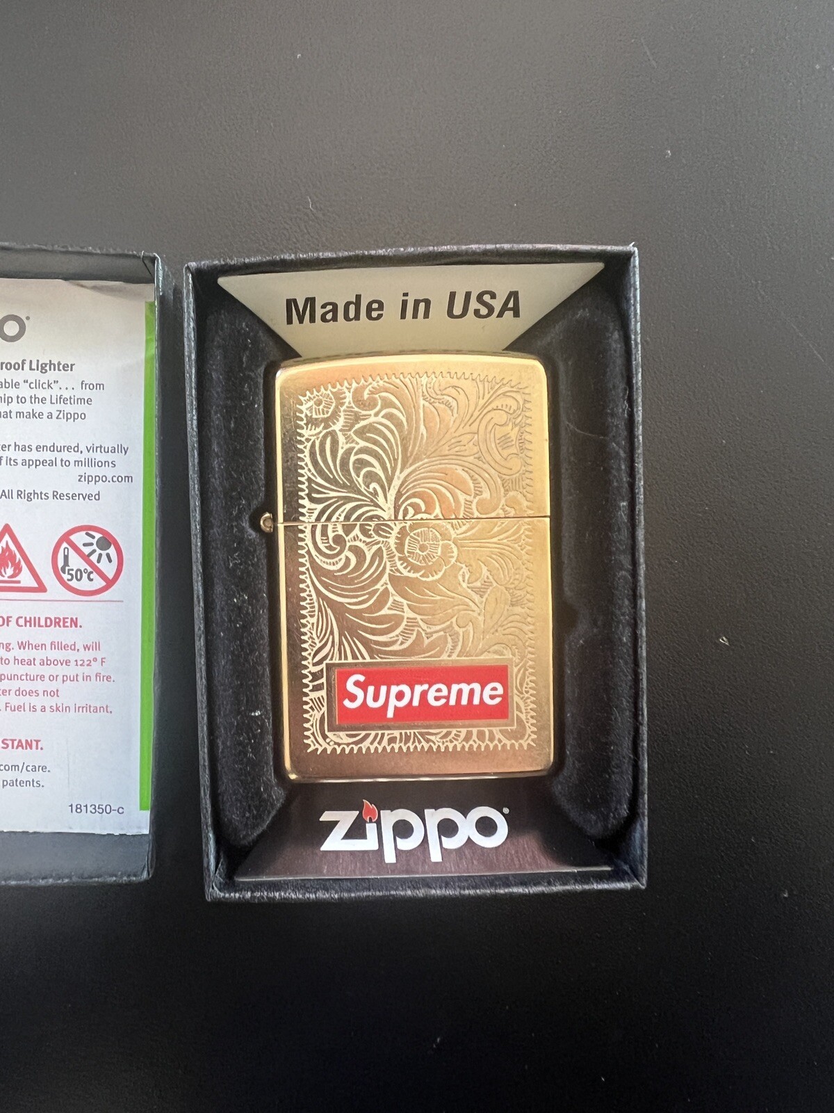 Fw14 Gold &ldquo;floral Engraved&rdquo; Deadstock
