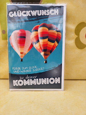 Glückwunschkarte zur Kommunion mit Umschlag neu