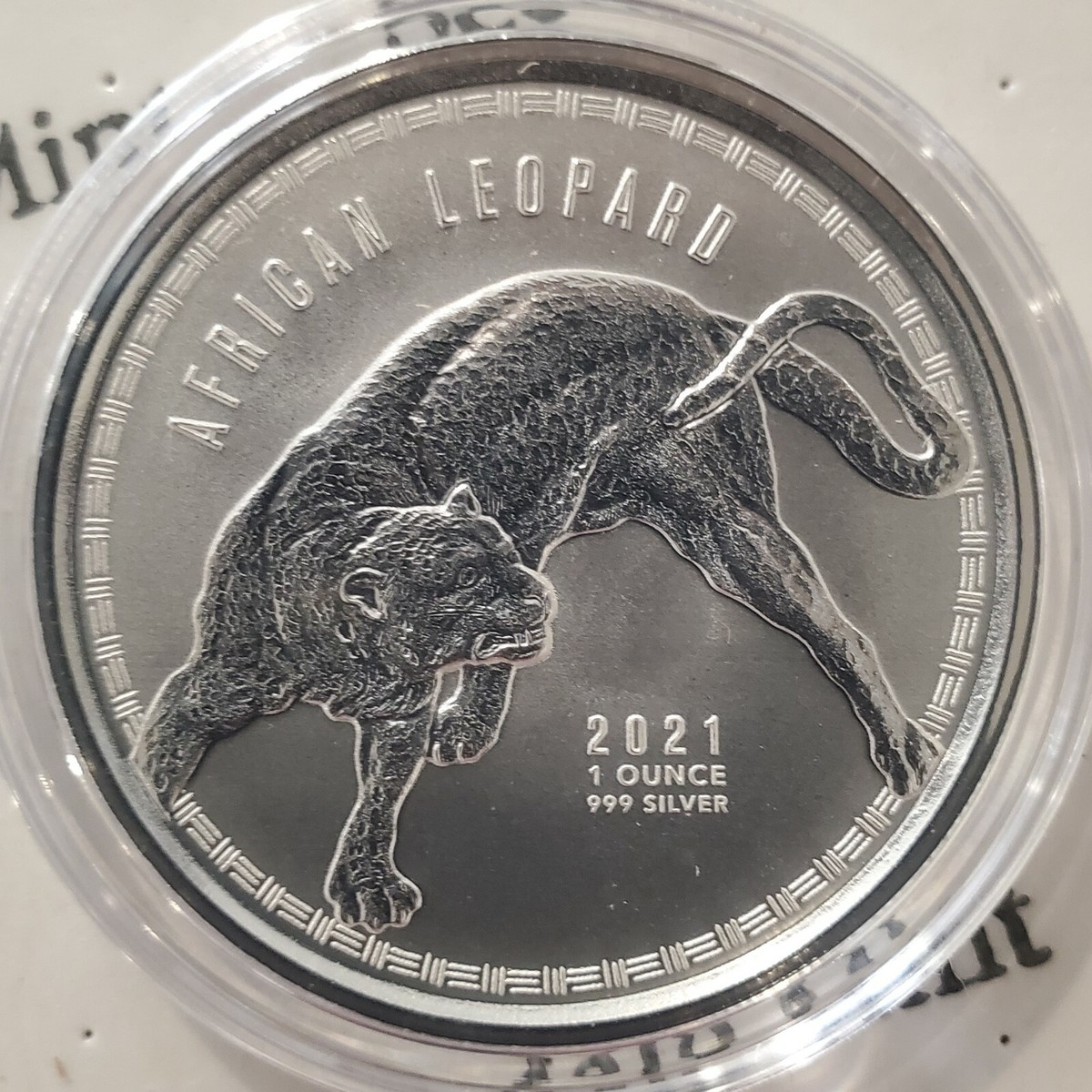 1oz 銀貨　2021 African Leopard 2021 Ghana African Big Cat Leopard 1 oz .999 Fine Silver Coin ONLY