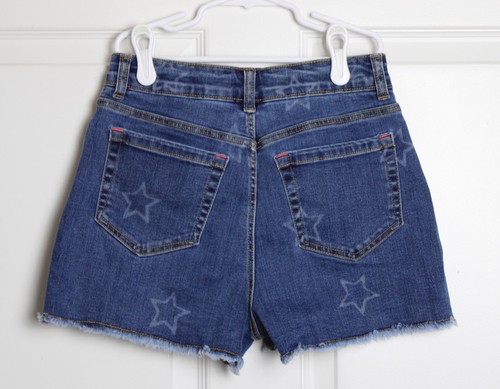 NWOT Girl's Mini Boden Mid Denim Shorts Vintage Stars Medium Rinse Size 13 - Picture 3 of 3