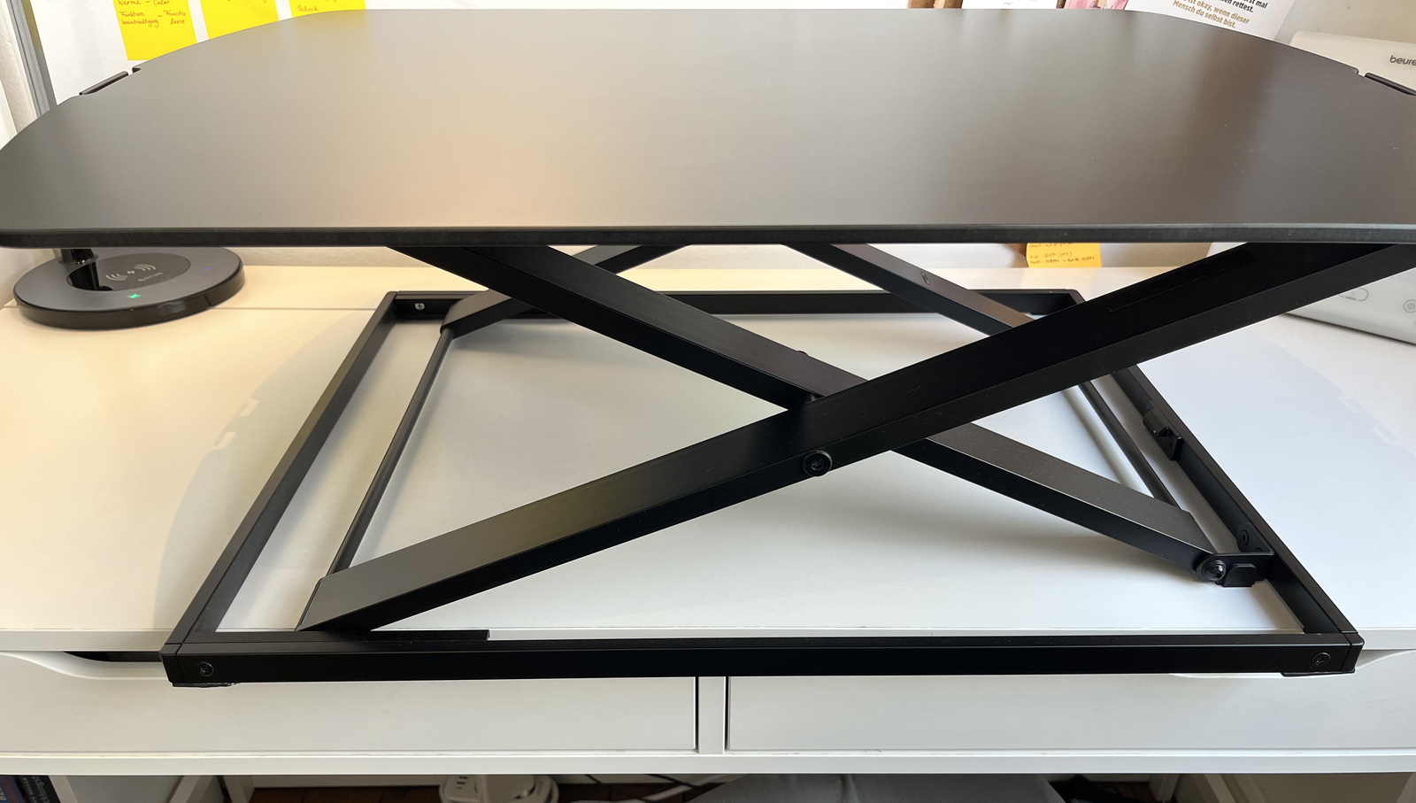 Sitz-Steh-Erhöhung - Ultra slim - Höhenverstellbarer Schreibtischaufsatz